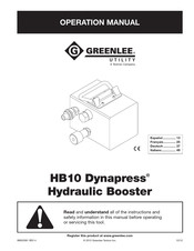 Textron GREENLEE UTILITY Dynapress HB10 Manual De Operación