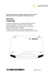 Sartorius YTM03MA Instrucciones De Funcionamiento