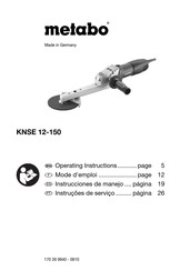 Metabo KNSE 12-150 Instrucciones De Manejo