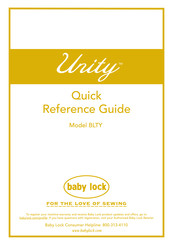 Baby Lock Unity BLTY Manual De Instrucciones