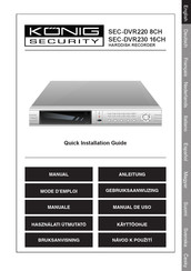 Konig Security SEC-DVR220 8CH Guía Rápida De Instalación