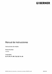 Berner 141016 Manual De Instrucciones