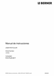 Berner BCLL TOP Manual De Instrucciones