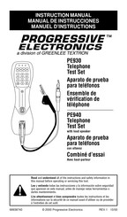 Progressive Electronics PE930 Manual De Instrucciones