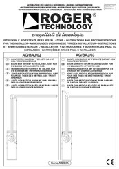 Roger Technology AGILIK AG/BAJ/02 Para El Instalador