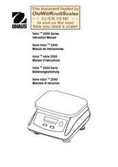 OHAUS Valor 2000 Serie Manual De Instrucciones