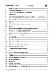 Powerplus POWP3020 Manual De Instrucciones