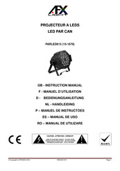 afx light PARLED615 Manual De Uso