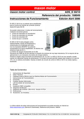 Maxon Motor ADS E 50/10 Instrucciones De Funcionamiento