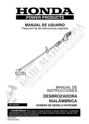 Honda HHTE38BE Manual De Usuario