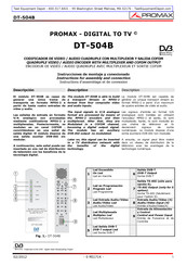 Promax DT-504B Instrucciones De Montaje