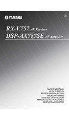 Yamaha DSP-AX757SE Manual De Instrucciones