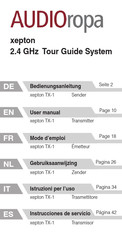AUDIOropa xepton TX-1 Instrucciones De Servicio