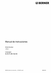 Berner 139611 Manual De Instrucciones