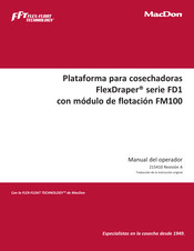 MacDon FlexDraper FD1 Serie Manual Del Operador