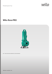 Wilo Rexa PRO Serie Instrucciones De Instalación Y Funcionamiento