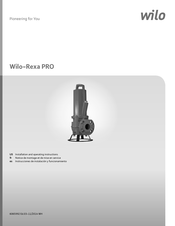 Wilo Rexa PRO Serie Instrucciones De Instalación Y Funcionamiento