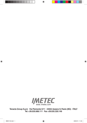 Imetec M0601 Manual De Instalación, De Instrucciones De Uso Y Mantenimiento