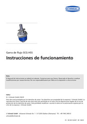 schmalz SCG-HSS Instrucciones De Funcionamiento