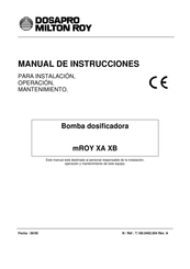 Dosapro Milton Roy mROY XA XB Manual De Instrucciones