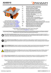 PANSAM A040010 Manual De Instrucciones