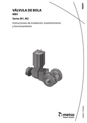 metso MBV M1 Serie Instrucciones De Instalacion, Mantenimiento Y Funcionamiento