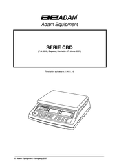 Adam Equipment CBD Serie Manual De Instrucciones