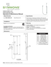 Symmons 0368-2HSB-LHS Manual De Operaciones Y Mantenimiento