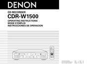 Denon CDR-W1500 Instrucciones De Operación