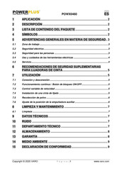 Powerplus POWX0460 Manual De Instrucciones