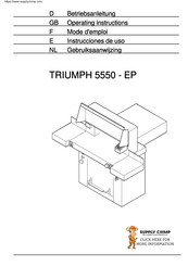 MBM TRIUMPH 5550-EP Instrucciones De Uso