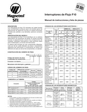 Magnetrol F10 Manual De Instrucciones Y Lista De Piezas De Recambio