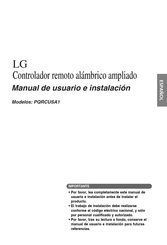 LG PQRCUSA1 Manual De Usuario E Instalacion