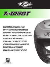 X-LITE X-403 GT ELEGANCE N-COM Seguridad E Instrucciones