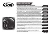 Arai Helmet Urban-V Instrucciones De Operación