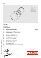 Franke F3SM1008 Instrucciones De Montaje