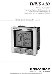 socomec DIRIS A20 Instrucciones De Servicio