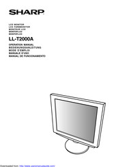 Sharp LL-T2000A Manual De Funcionamiento