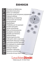 LeuchtenDirekt E0040028 Instrucciones De Manejo