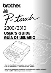 Brother P-Touch 2300 Guía De Usuario