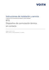 Voith BTS Instrucciones De Instalación Y Servicio