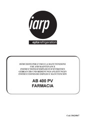 IARP AB 400 PV FARMACIA Instrucciones De Empleo Y Manutención