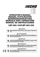 Echo LBP-560-200 Manual De Instrucciones