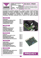 Cardin Elettronica PRG401 Instrucciones De Uso