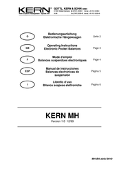 Kern And Sohn MH Serie Manual De Instrucciones