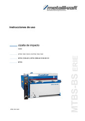 Metalcraft MTBS 2550-40 B Instrucciones De Uso