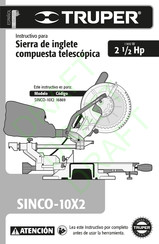 Truper SINCO-10X2 Manual De Instrucciones