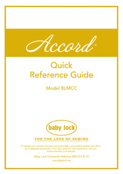 Accord baby lock BLMCC Manual De Instrucciones