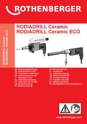 Rothenberger RODIADRILL Ceramic ECO Instrucciones De Uso