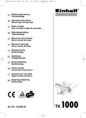 EINHELL 43.406.20 Manual De Instrucciones